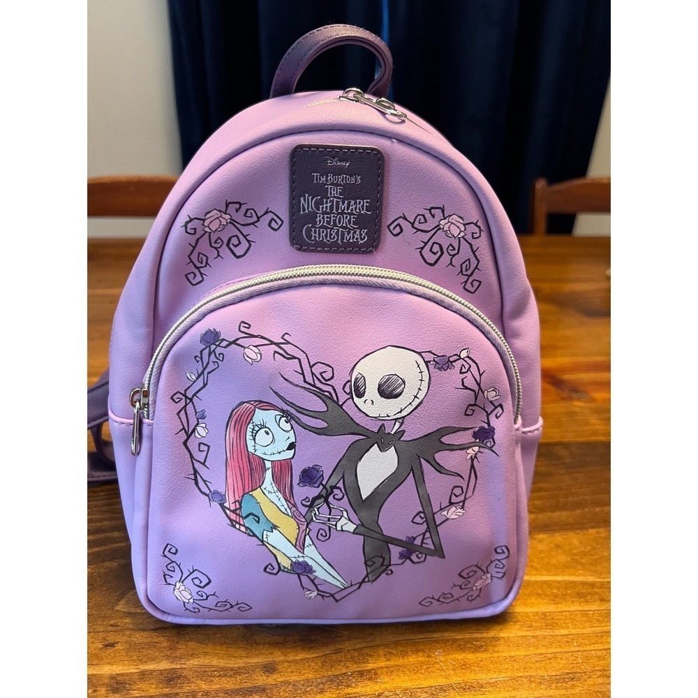 Disney Nightmare Before Christmas‎ Mini Backpack Lavender Jack Sally Nice Preown